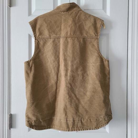 Carhartt Full Zip Sherpa Lined Canvas Vest - Picture 2 of 7